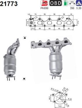 AS 21773 - Catalytic Converter car-mod.net