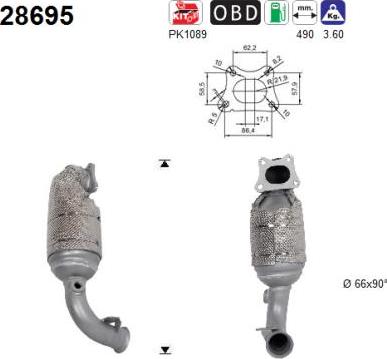AS 28695 - Catalytic Converter car-mod.net