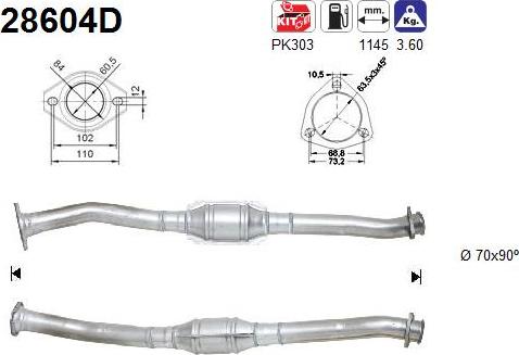 AS 28604D - Catalytic Converter car-mod.net