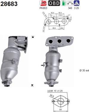 AS 28683 - Catalytic Converter car-mod.net