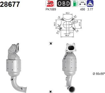 AS 28677 - Catalytic Converter car-mod.net