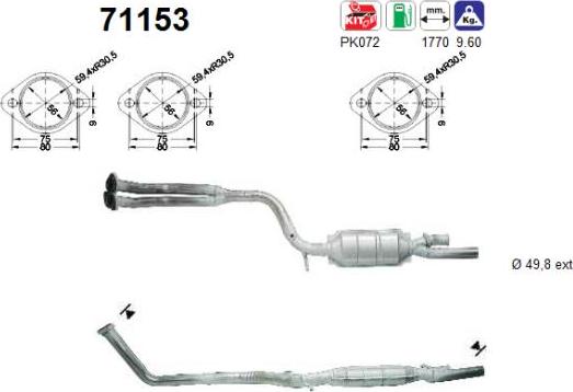 AS 71153 - Catalytic Converter car-mod.net