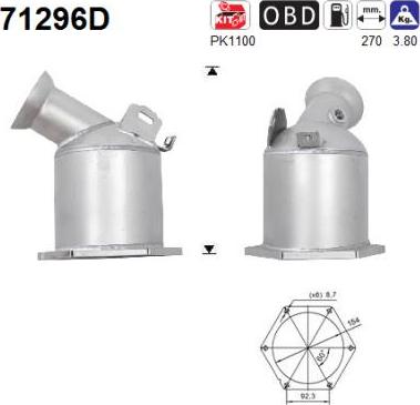 AS 71296D - Catalytic Converter car-mod.net