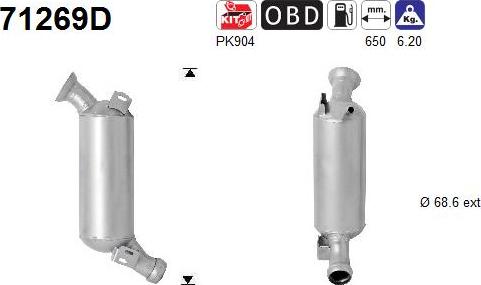 AS 71269D - Catalytic Converter car-mod.net