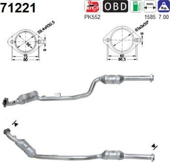 AS 71221 - Catalytic Converter car-mod.net