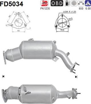 AS FD5034 - Soot / Particulate Filter, exhaust system car-mod.net