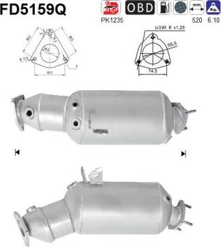 AS FD5159Q - Soot / Particulate Filter, exhaust system car-mod.net
