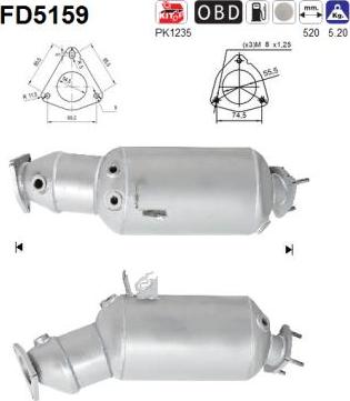 AS FD5159 - Soot / Particulate Filter, exhaust system car-mod.net