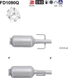 AS FD1090Q - Soot / Particulate Filter, exhaust system car-mod.net
