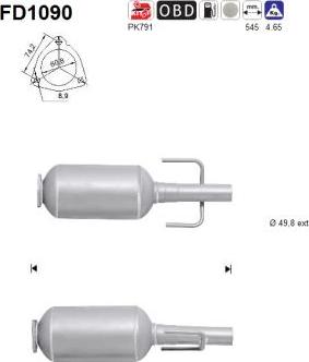 AS FD1090 - Soot / Particulate Filter, exhaust system car-mod.net