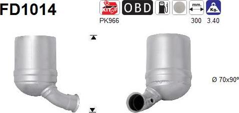 AS FD1014 - Soot / Particulate Filter, exhaust system car-mod.net