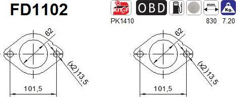 AS FD1102 - Soot / Particulate Filter, exhaust system car-mod.net