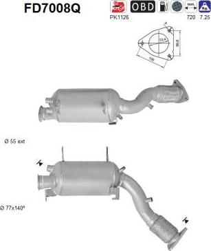 AS FD7008Q - Soot / Particulate Filter, exhaust system car-mod.net