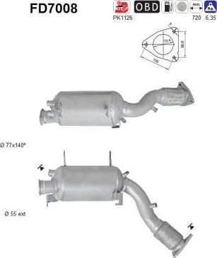 AS FD7008 - Soot / Particulate Filter, exhaust system car-mod.net