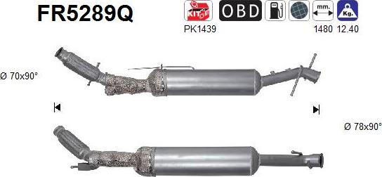 AS FR5289Q - Soot / Particulate Filter, exhaust system car-mod.net