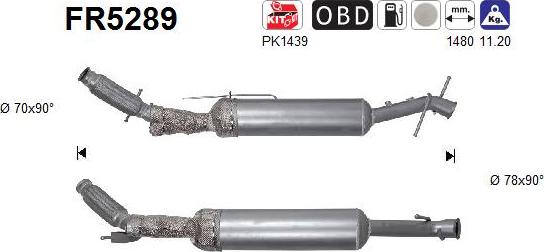 AS FR5289 - Soot / Particulate Filter, exhaust system car-mod.net