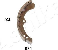 Ashika 55-09-981 - Drum Brake Shoe Set car-mod.net