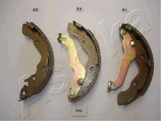 Ashika 55-05-592 - Drum Brake Shoe Set car-mod.net