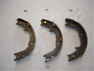 Ashika 55-05-507 - Brake Shoe Set, parking brake car-mod.net