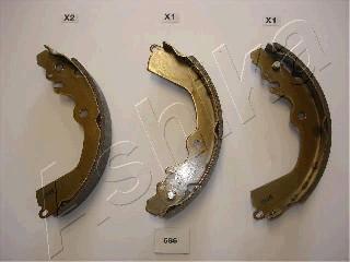 Ashika 55-05-586 - Drum Brake Shoe Set car-mod.net