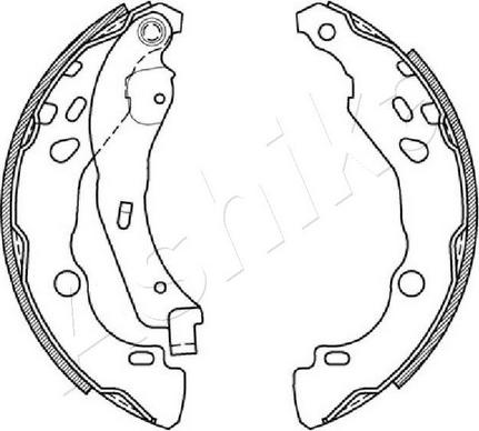 Ashika 55-00-0602 - Drum Brake Shoe Set car-mod.net