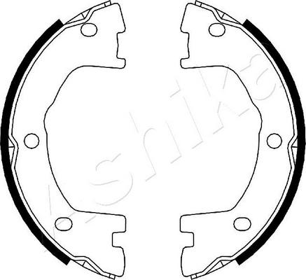 Ashika 55-00-0231 - Brake Shoe Set, parking brake car-mod.net