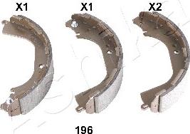 Ashika 55-01-196 - Drum Brake Shoe Set car-mod.net