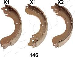 Ashika 55-01-146 - Drum Brake Shoe Set car-mod.net