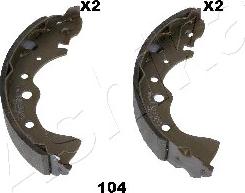 Ashika 55-01-104 - Drum Brake Shoe Set car-mod.net