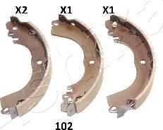 Ashika 5501102 - Drum Brake Shoe Set car-mod.net