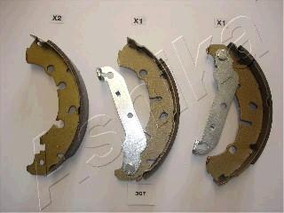 Ashika 55-03-307 - Drum Brake Shoe Set car-mod.net