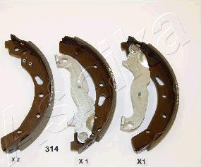 Ashika 55-03-314 - Drum Brake Shoe Set car-mod.net