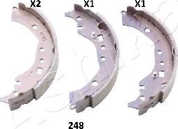 Ashika 55-02-248 - Drum Brake Shoe Set car-mod.net