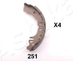 Ashika 55-02-251 - Drum Brake Shoe Set car-mod.net