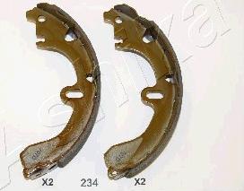Ashika 55-02-234 - Drum Brake Shoe Set car-mod.net