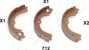 Ashika 55-07-712 - Drum Brake Shoe Set car-mod.net