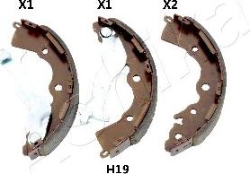 Ashika 550HH19 - Drum Brake Shoe Set car-mod.net