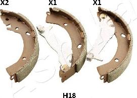 Ashika 55-0H-H18 - Drum Brake Shoe Set car-mod.net