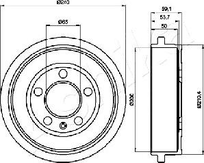 Ashika 56-00-0900 - Brake Drum car-mod.net