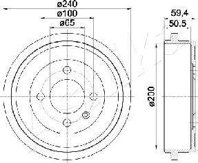 Ashika 56-00-0902 - Brake Drum car-mod.net