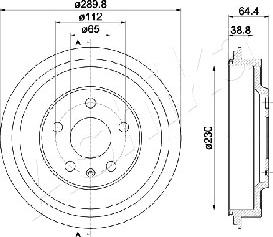 Ashika 56-00-0911 - Brake Drum car-mod.net