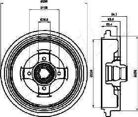 Ashika 56-00-0913 - Brake Drum car-mod.net