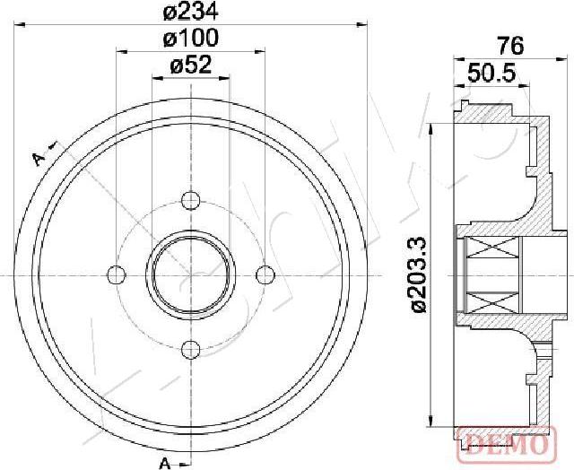 Ashika 56-00-0409C - Brake Drum car-mod.net