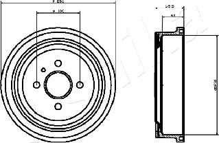 Ashika 56-00-0404 - Brake Drum car-mod.net