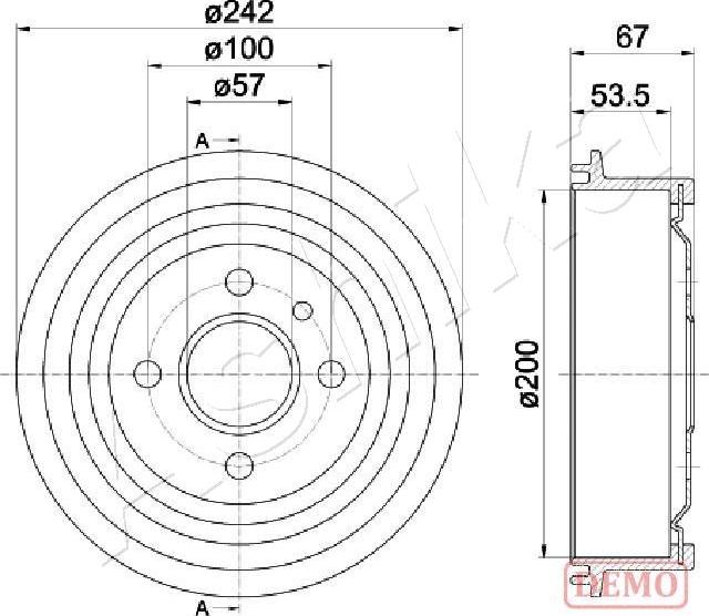 Ashika 56-00-0402C - Brake Drum car-mod.net