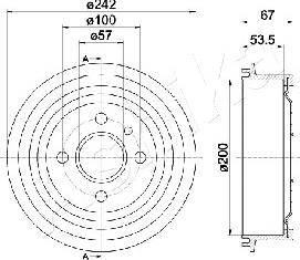 Ashika 56-00-0402 - Brake Drum car-mod.net