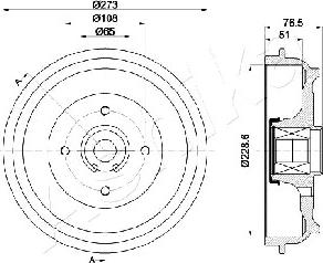 Ashika 56-00-0602 - Brake Drum car-mod.net