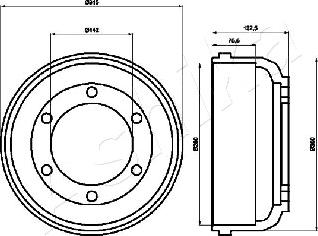 Ashika 56-00-0317 - Brake Drum car-mod.net