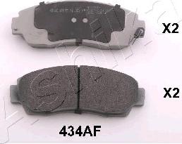 Ashika 50-04-434 - Brake Pad Set, disc brake car-mod.net
