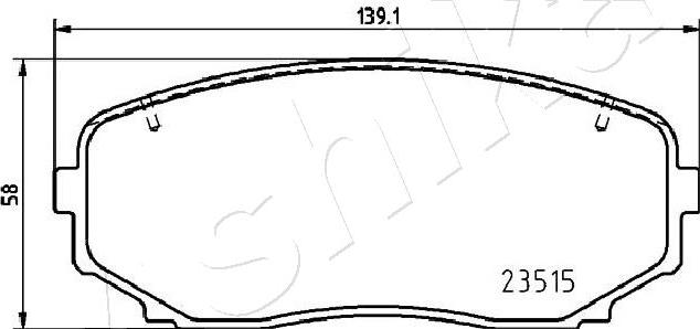 Ashika 50-05-531 - Brake Pad Set, disc brake car-mod.net